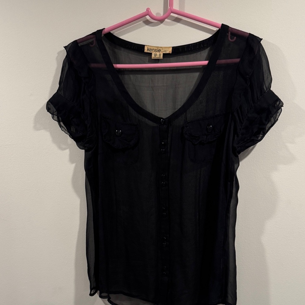Sheet Black womens blouse